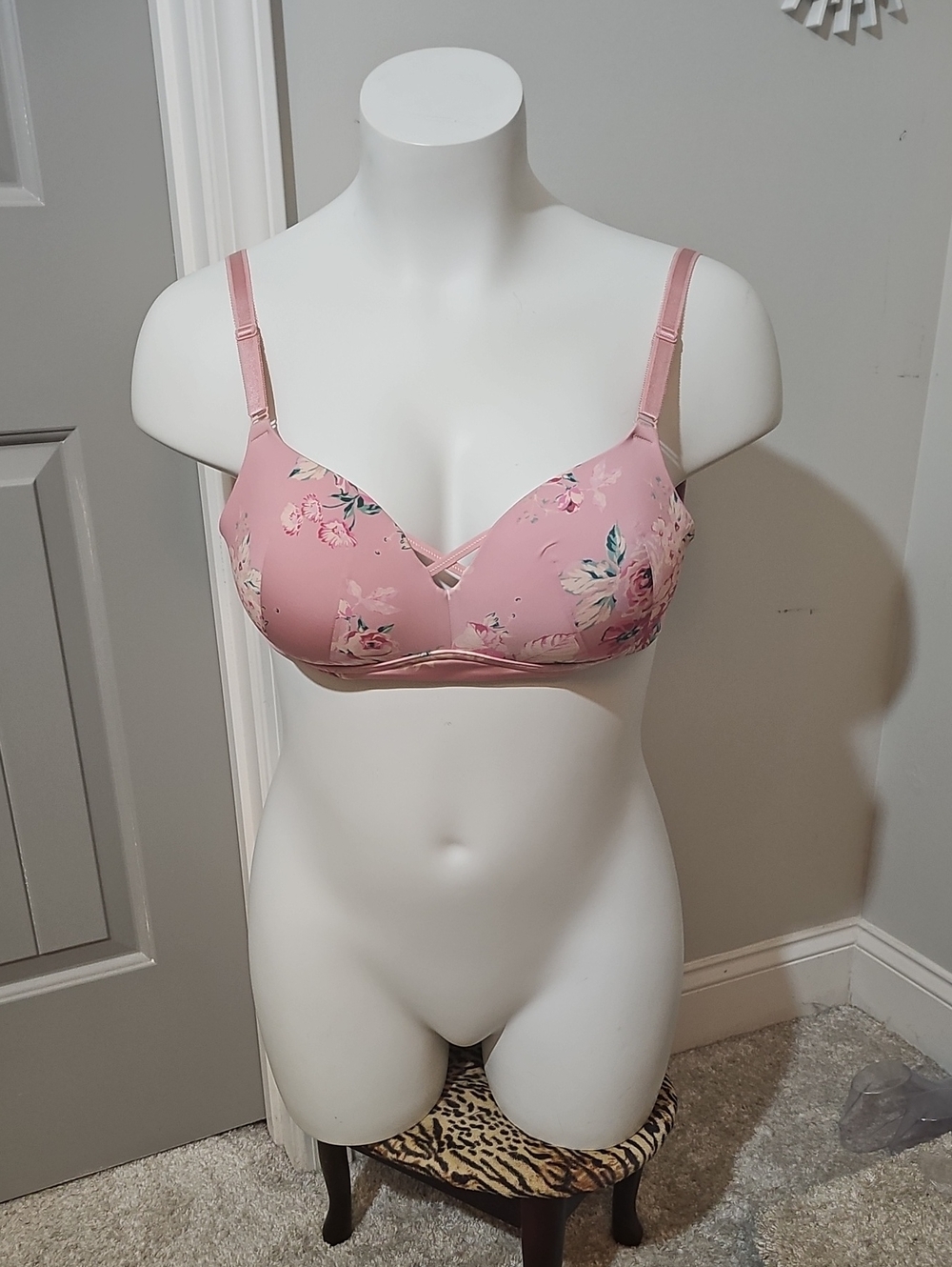 Torrid Rose Pink Floral Dream Wire Free Push Up Bra